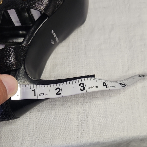 Nine West Black Strappy Open-Toe Heels - Picture 7 of 8